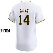 Jared Oliva Men's Pittsburgh Pirates White Elite Home Jersey