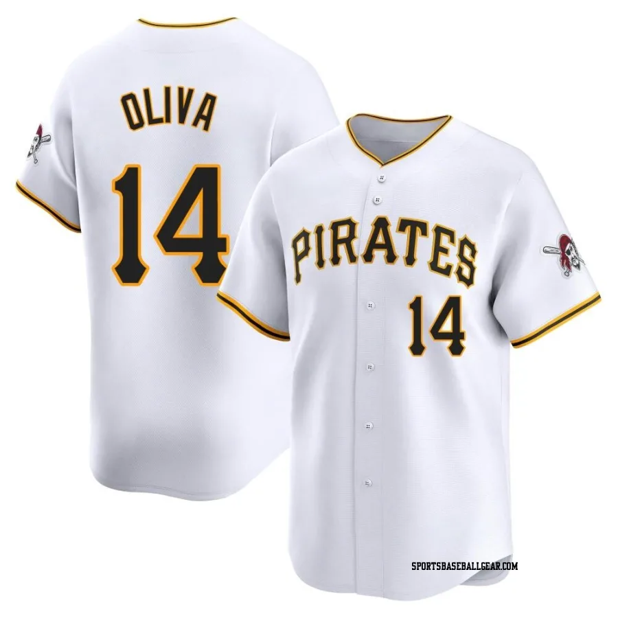 Jared Oliva Men's Pittsburgh Pirates White Limited Home Jersey