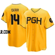 Jared Oliva Youth Pittsburgh Pirates Gold Replica 2023 City Connect Jersey