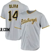 Jared Oliva Youth Pittsburgh Pirates Gray Replica Road Jersey
