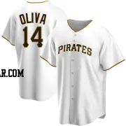 Jared Oliva Youth Pittsburgh Pirates White Replica Home Jersey