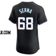 Jared Serna Men's Miami Marlins Black Elite Alternate Vapor Premier Jersey