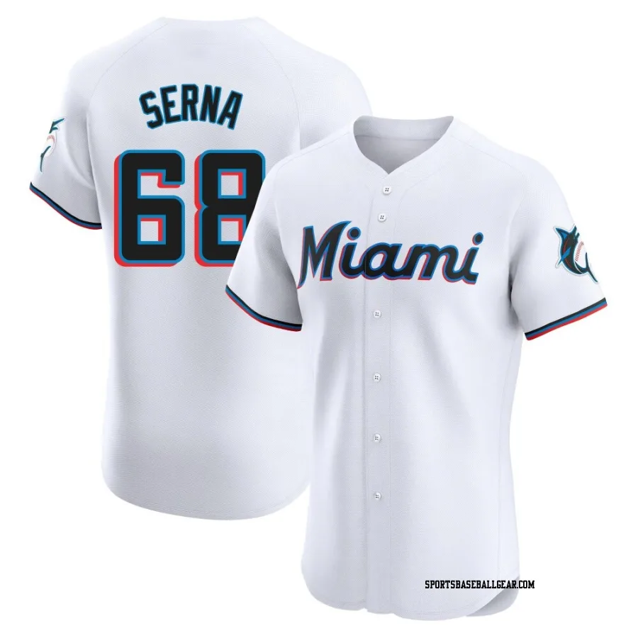 Jared Serna Men's Miami Marlins White Elite Home Jersey