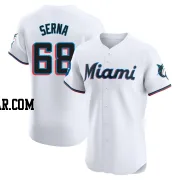 Jared Serna Men's Miami Marlins White Elite Home Patch Jersey