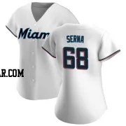Jared Serna Women's Miami Marlins White Authentic Home Jersey