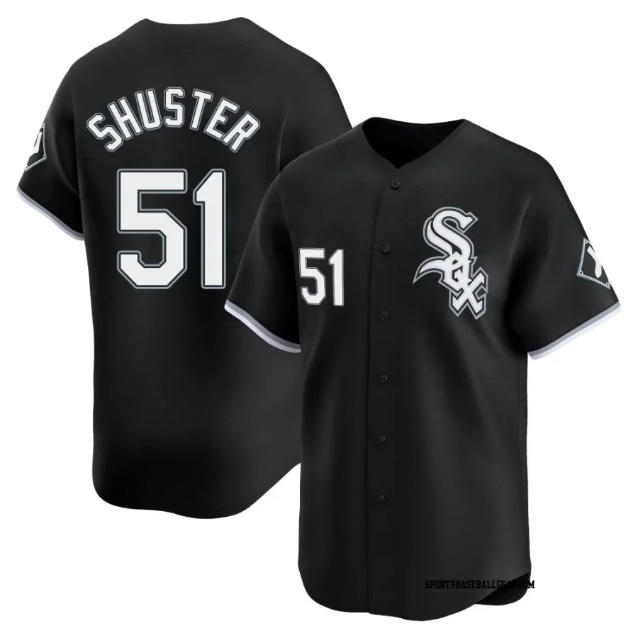 Jared Shuster Men's Chicago White Sox Black Limited Alternate Jersey