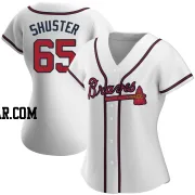 Jared Shuster Women's Atlanta Braves White Replica Home Jersey