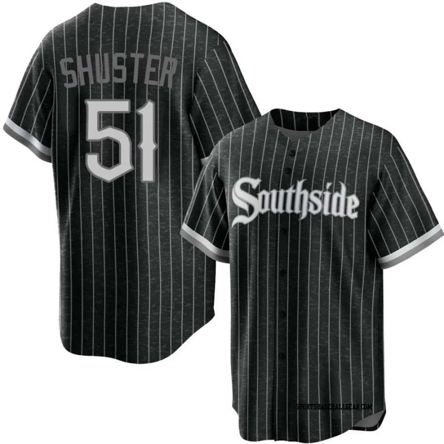 Jared Shuster Youth Chicago White Sox Black Replica 2021 City Connect Jersey