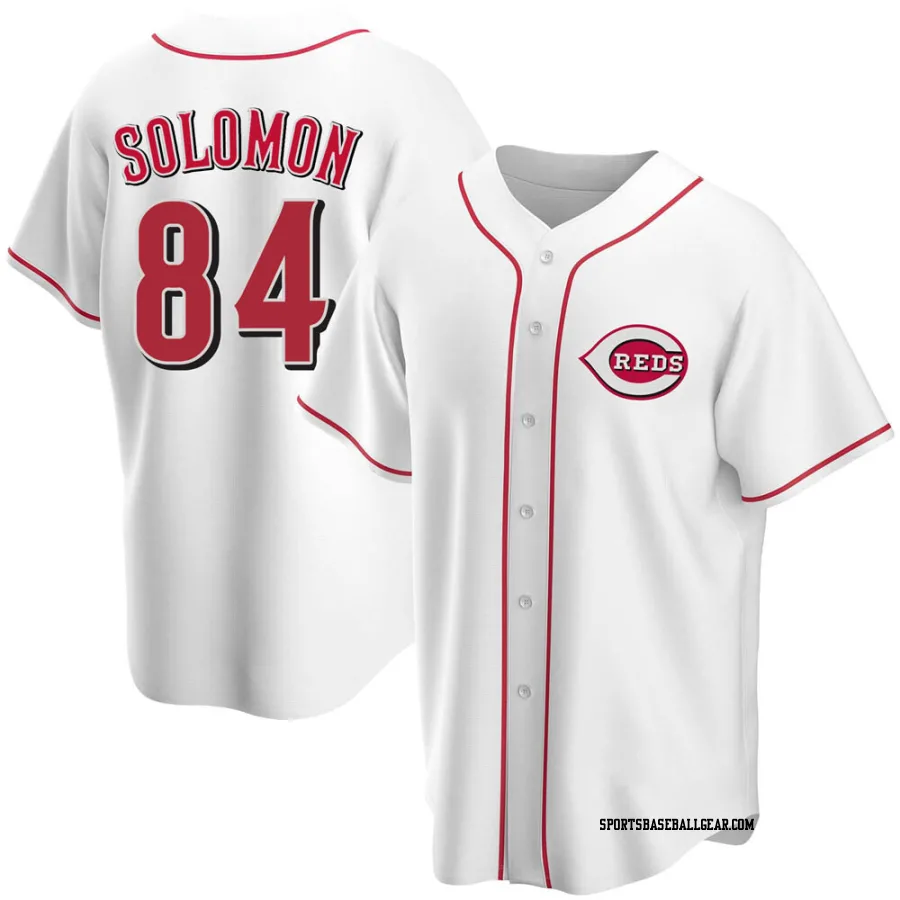 Jared Solomon Men's Cincinnati Reds White Replica Home Jersey