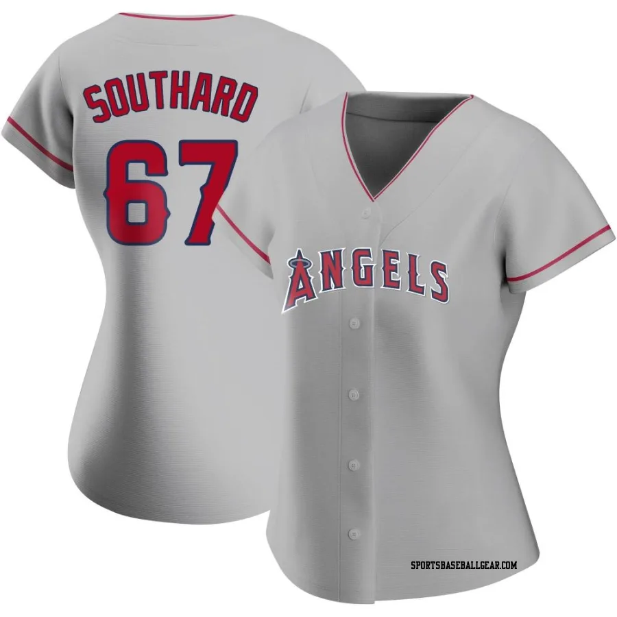 Jared Southard Women's Los Angeles Angels Authentic Silver Road Jersey