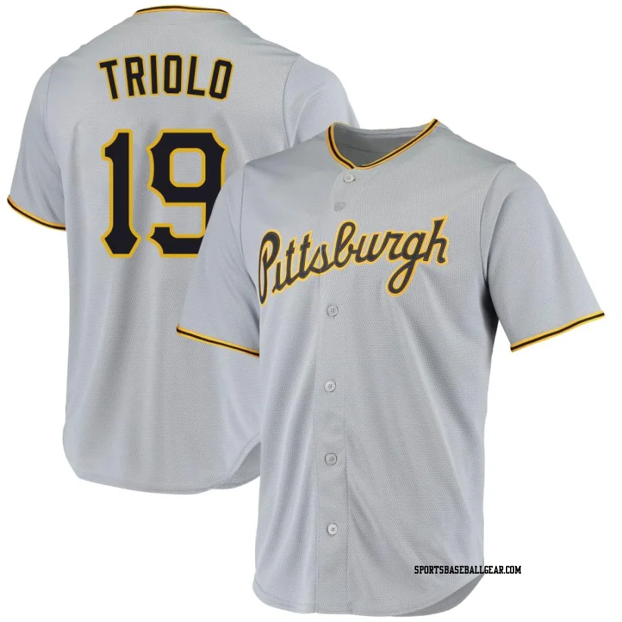 Jared Triolo Youth Pittsburgh Pirates Gray Replica Road Jersey