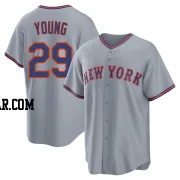 Jared Young Men's New York Mets Gray Replica Away 2.0 Jersey