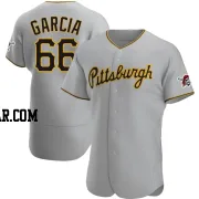 Jarlin Garcia Men's Pittsburgh Pirates Gray Authentic Road Jersey
