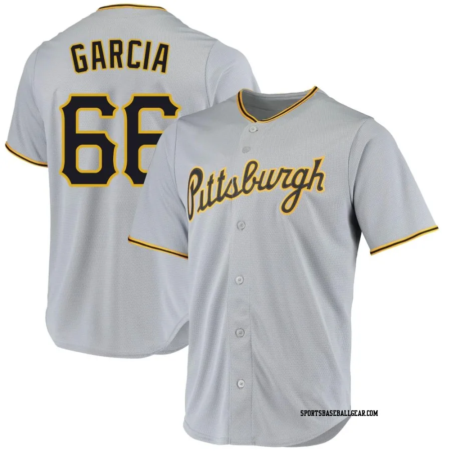 Jarlin Garcia Youth Pittsburgh Pirates Gray Replica Road Jersey