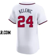 Jarred Kelenic Men's Atlanta Braves White Elite Home Jersey