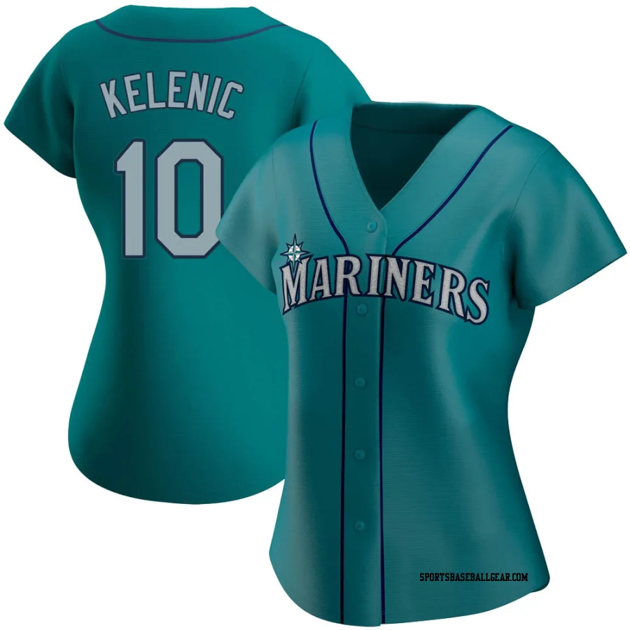 Jarred Kelenic Women's Seattle Mariners Aqua Replica Alternate Jersey