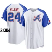 Jarred Kelenic Youth Atlanta Braves White Replica 2023 City Connect Jersey