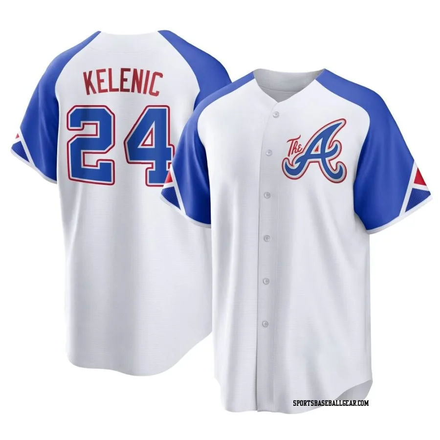 Jarred Kelenic Youth Atlanta Braves White Replica 2023 City Connect Jersey