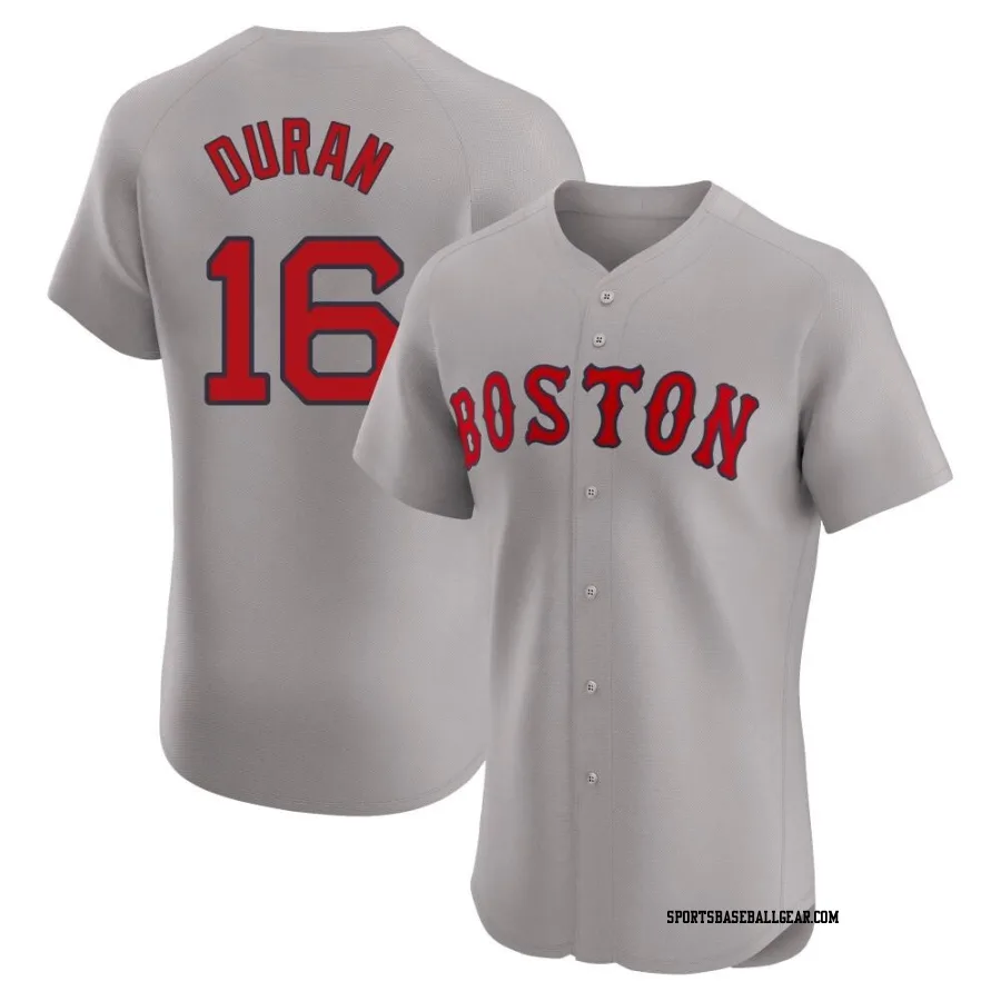 Jarren Duran Men's Boston Red Sox Gray Elite Road Jersey