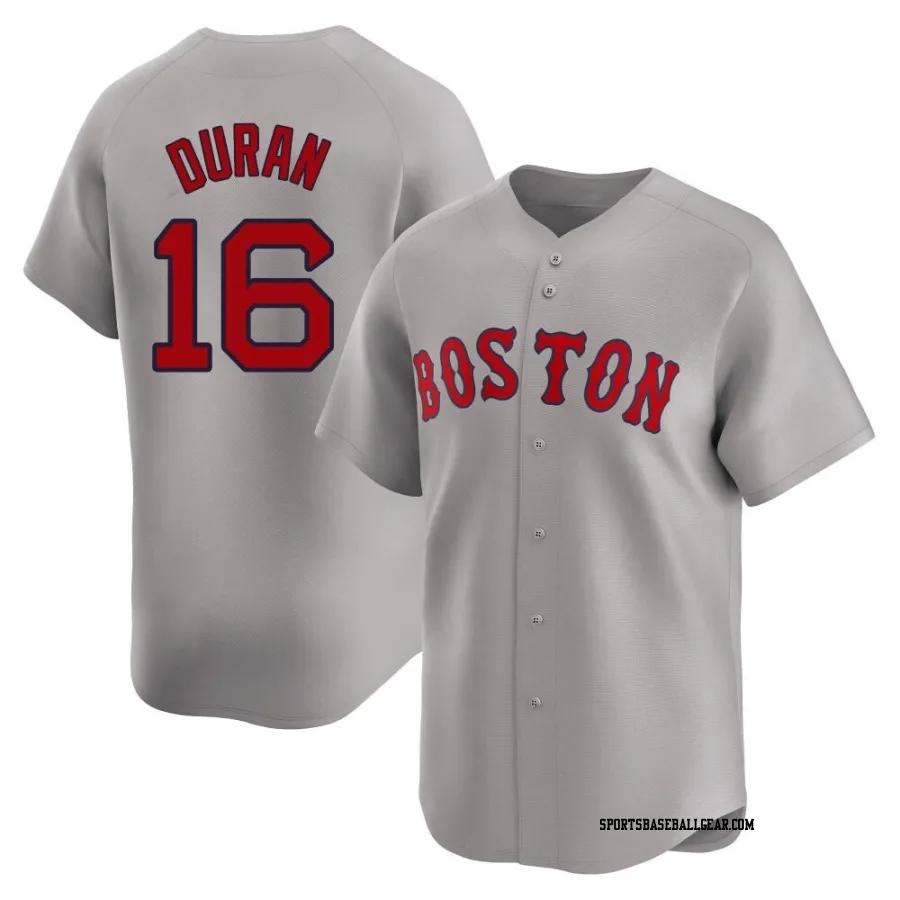Jarren Duran Men's Boston Red Sox Gray Limited Away Jersey
