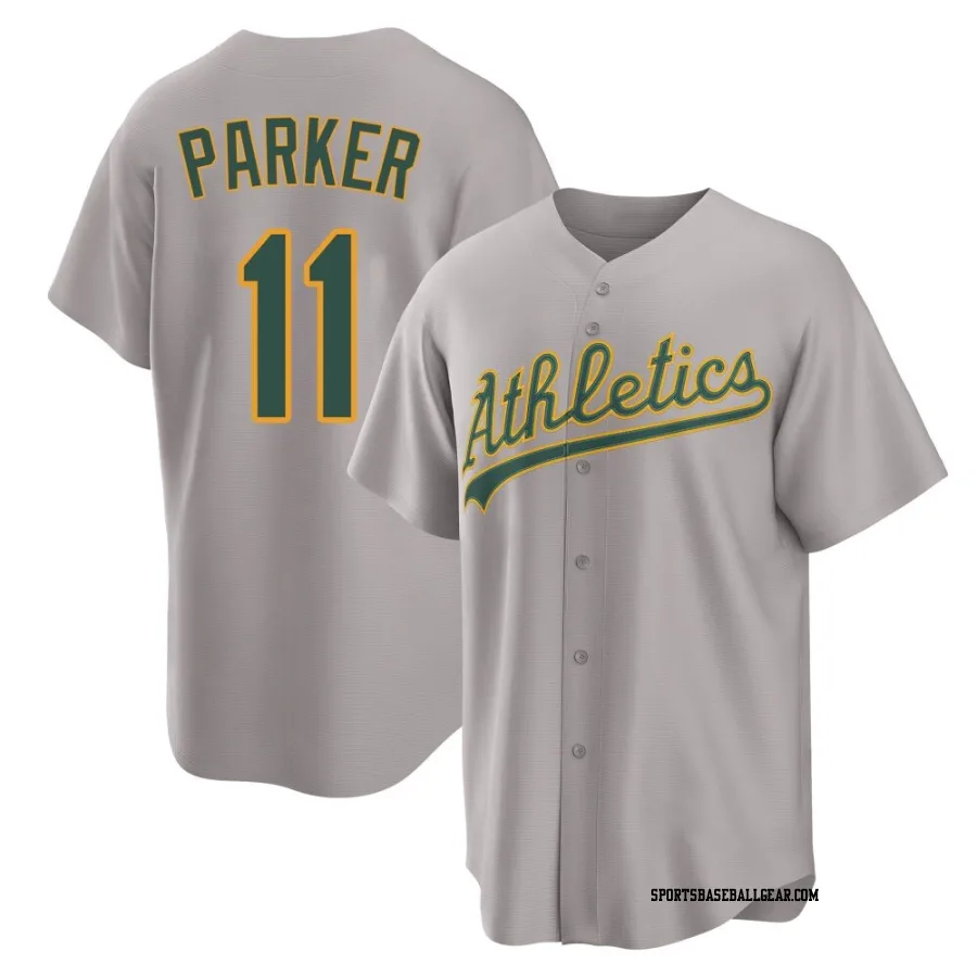 Jarrod Parker Men's Oakland Athletics Gray Replica Away 2.0 Jersey