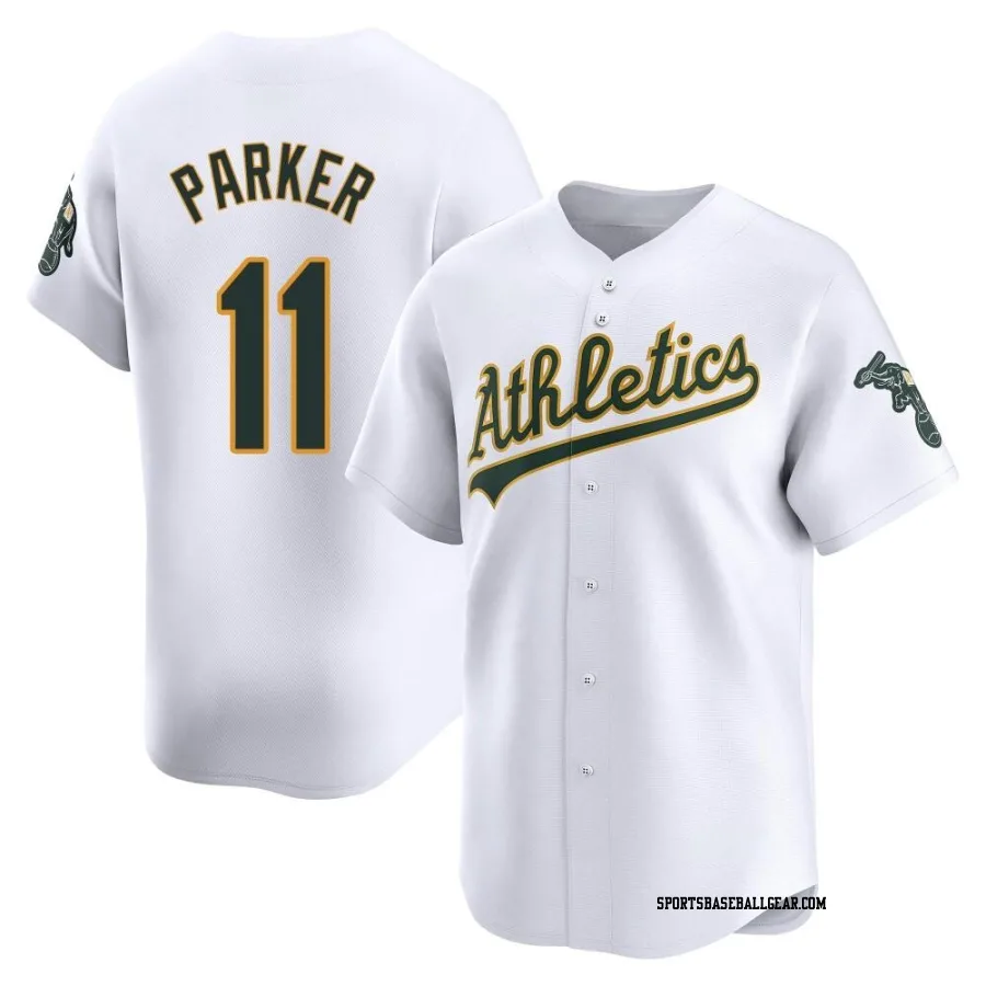 Jarrod Parker Men's Oakland Athletics White Limited Home Jersey