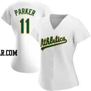 Jarrod Parker Women's Oakland Athletics White Authentic Home Jersey