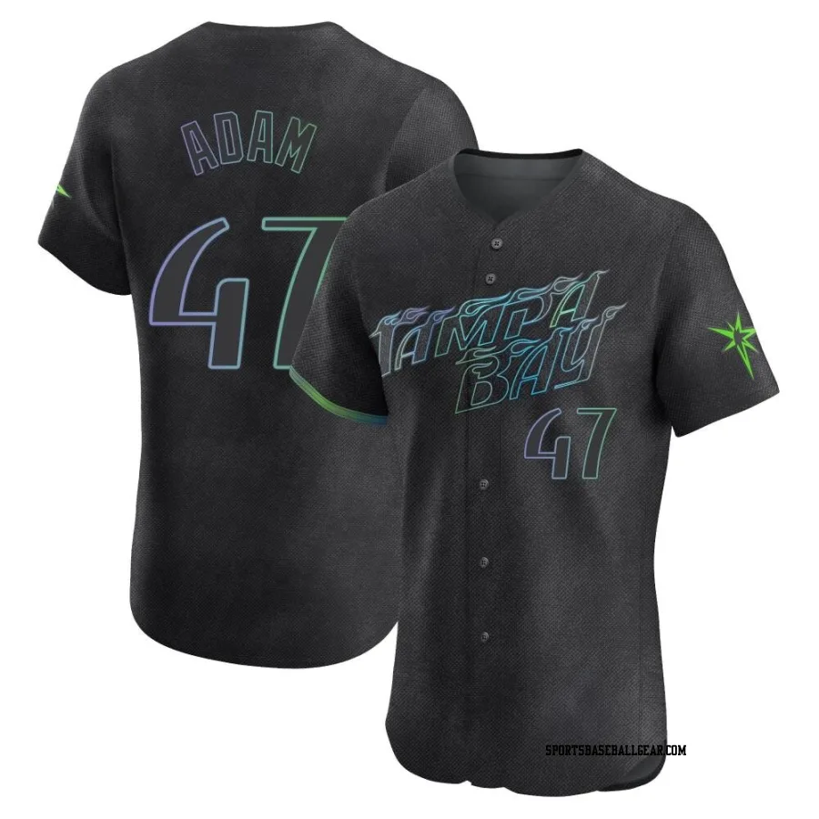 Jason Adam Men's Tampa Bay Rays Charcoal Elite 2024 City Connect Jersey