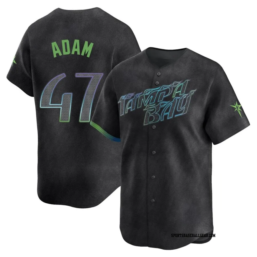 Jason Adam Youth Tampa Bay Rays Charcoal Limited 2024 City Connect Jersey