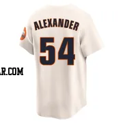 Jason Alexander Men's Houston Astros Cream Limited Throwback Cooperstown Collection Jersey