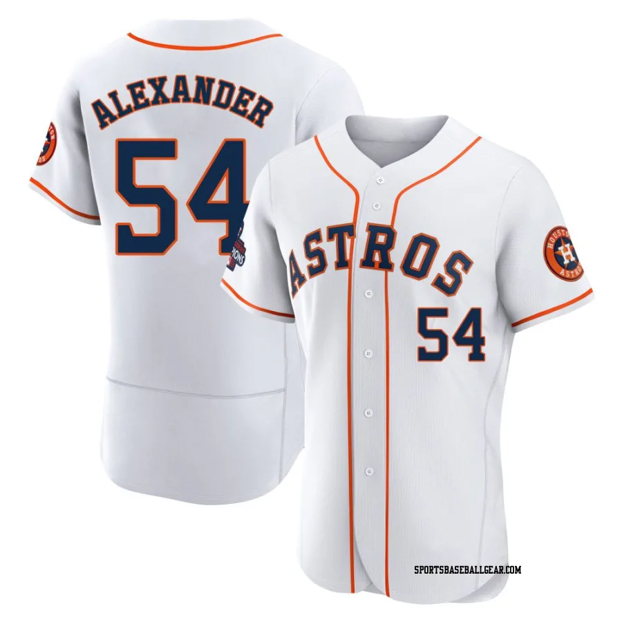 Jason Alexander Men's Houston Astros White Authentic 2022 World Series Champions Home Jersey