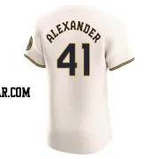 Jason Alexander Men's Milwaukee Brewers Cream Elite Home Jersey