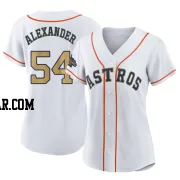 Jason Alexander Women's Houston Astros Gold Replica White 2023 Collection Jersey
