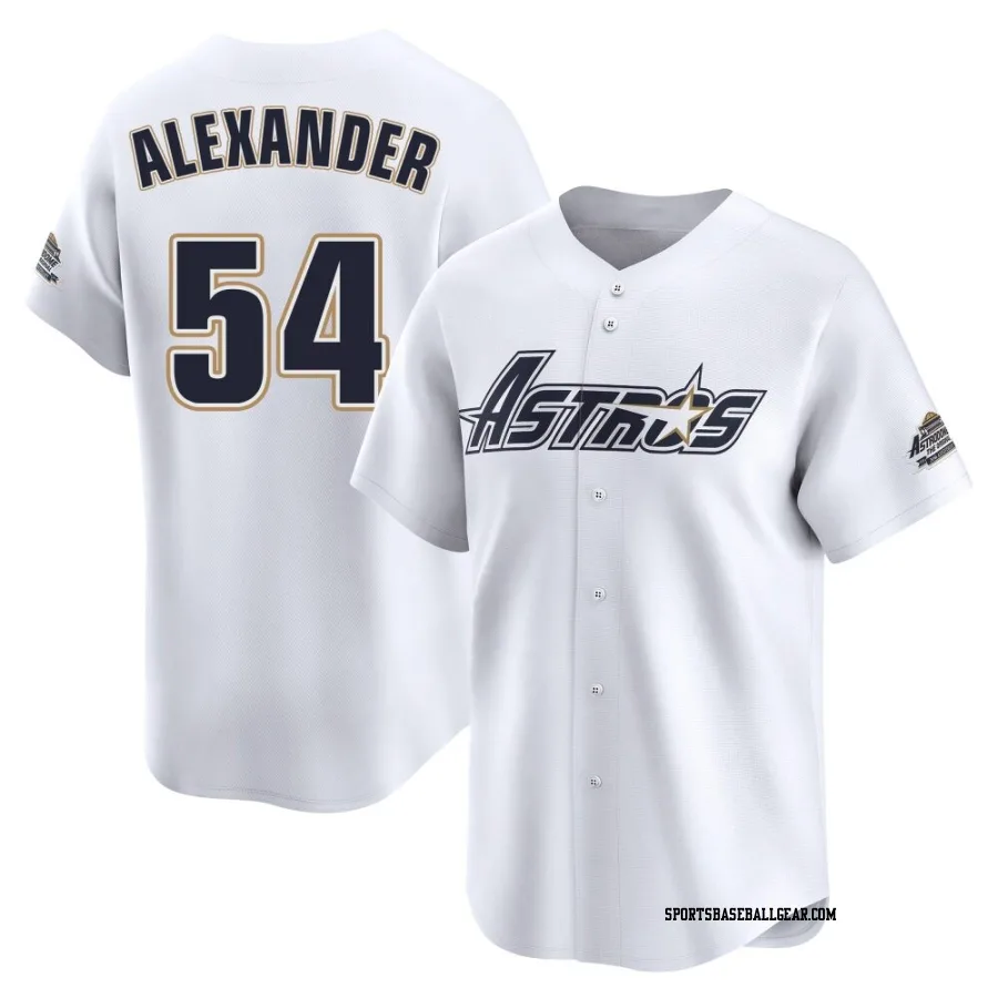 Jason Alexander Youth Houston Astros White Limited Throwback Cooperstown Collection Jersey