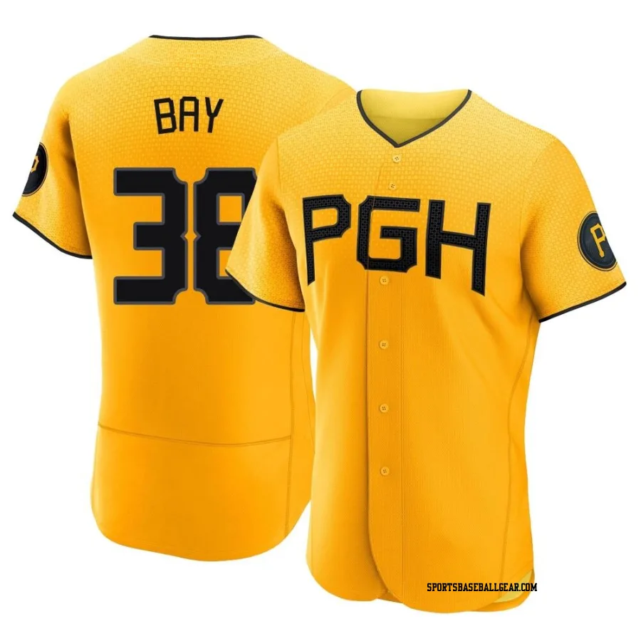 Jason Bay Men's Pittsburgh Pirates Gold Authentic 2023 City Connect Jersey