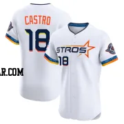 Jason Castro Men's Houston Astros White Elite 2025 City Connect Jersey