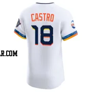 Jason Castro Men's Houston Astros White Elite 2025 City Connect Jersey
