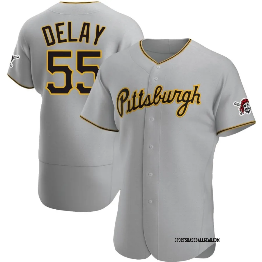 Jason Delay Men's Pittsburgh Pirates Gray Authentic Road Jersey