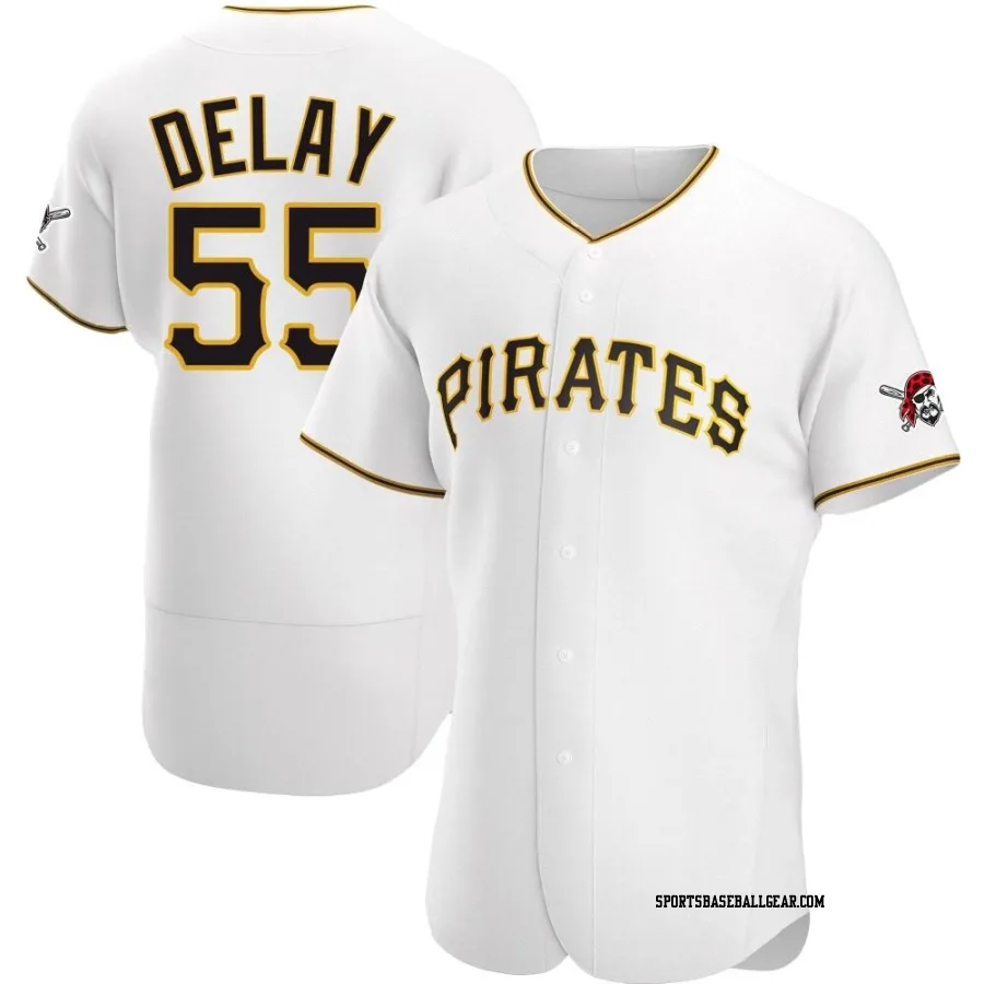 Jason Delay Men's Pittsburgh Pirates White Authentic Home Jersey