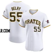 Jason Delay Men's Pittsburgh Pirates White Elite Home Jersey