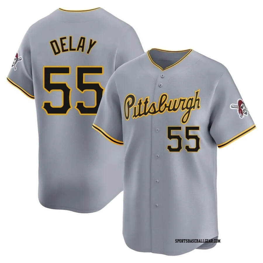 Jason Delay Youth Pittsburgh Pirates Gray Limited Away Jersey