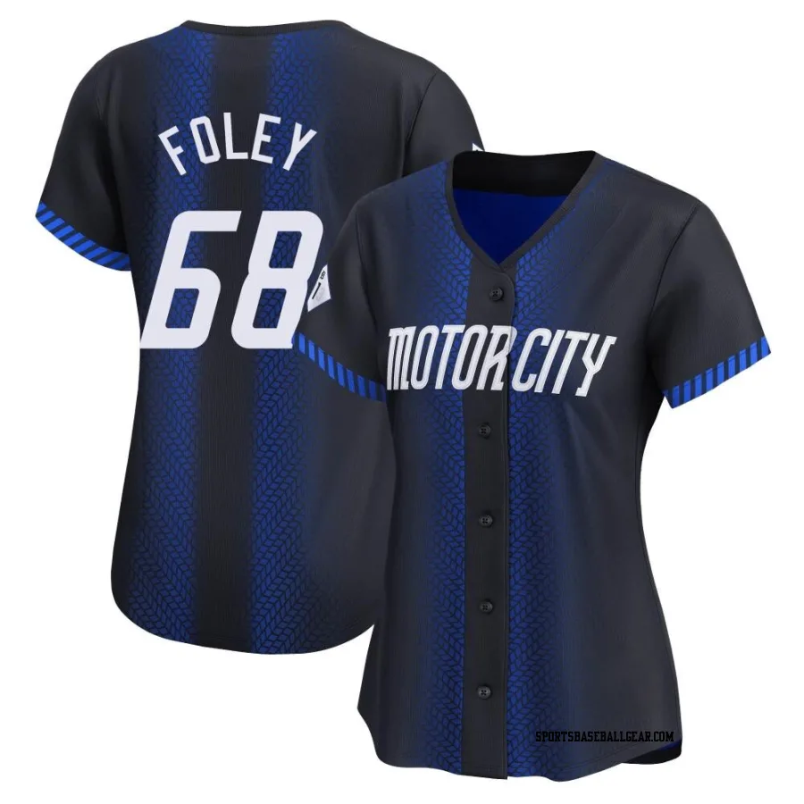 Jason Foley Women's Detroit Tigers Blue Limited 2024 City Connect Jersey