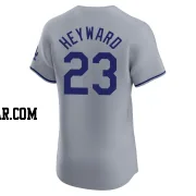Jason Heyward Men's Los Angeles Dodgers Gray Elite Road Jersey