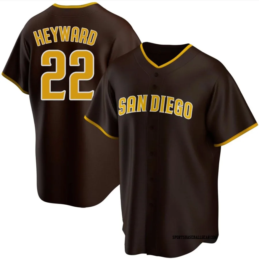 Jason Heyward Men's San Diego Padres Brown Replica Road Jersey