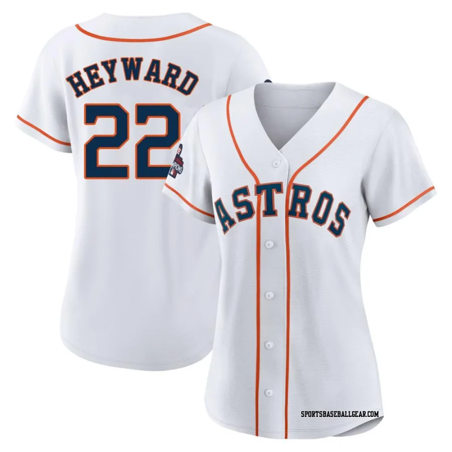 Jason Heyward Women's Houston Astros White Authentic 2022 World Series Champions Home Jersey