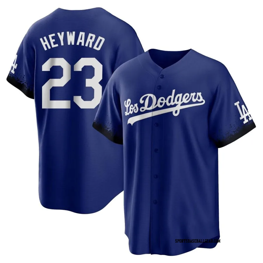 Jason Heyward Youth Los Angeles Dodgers Royal Replica 2021 City Connect Jersey