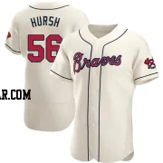 Jason Hursh Men's Atlanta Braves Cream Authentic Alternate Jersey