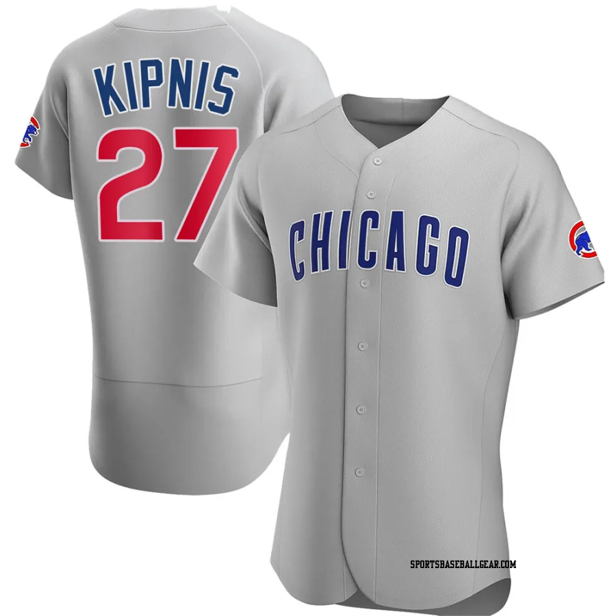 Jason Kipnis Men's Chicago Cubs Gray Authentic Road Jersey