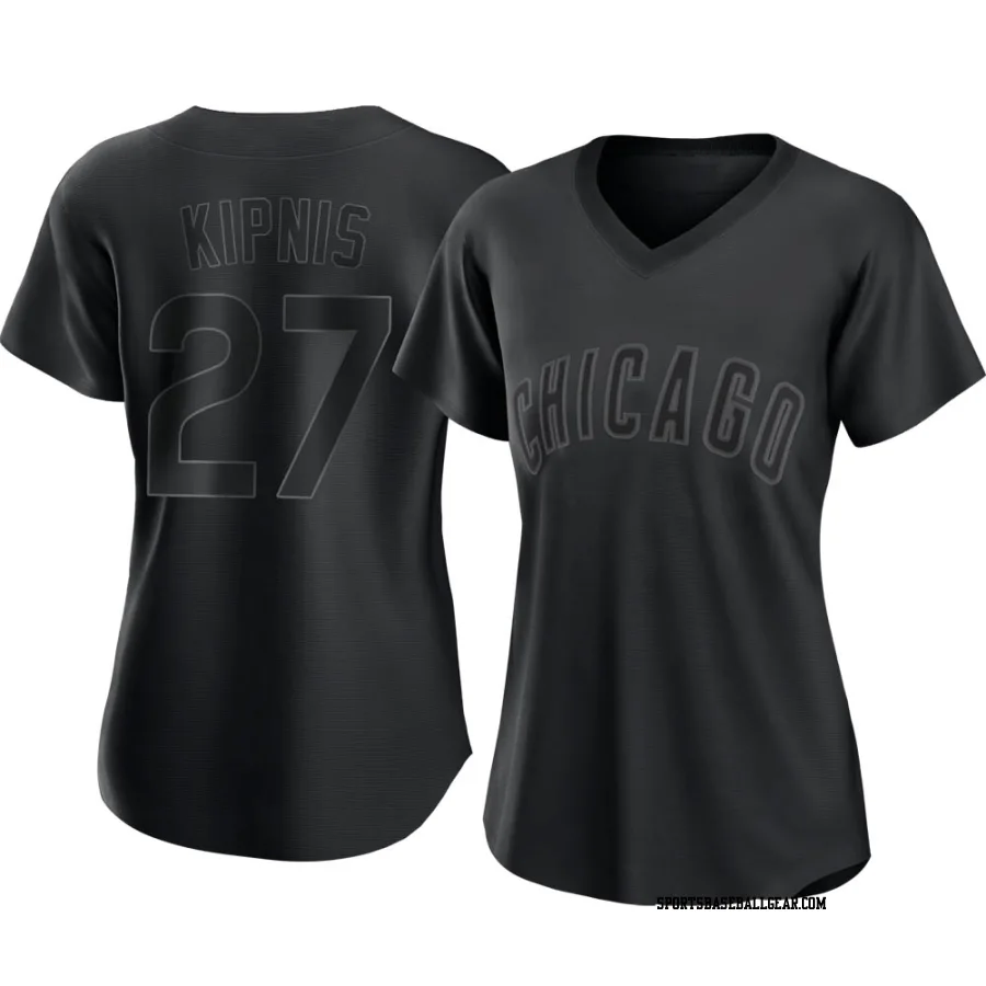Jason Kipnis Women's Chicago Cubs Black Authentic Pitch Fashion Jersey