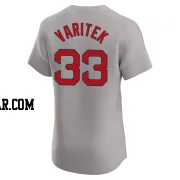 Jason Varitek Men's Boston Red Sox Gray Elite Road Jersey